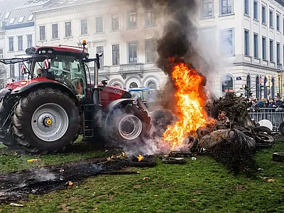 Acordo com o Mercosul mobiliza protesto histórico em Bruxelas com milhares de agricultores