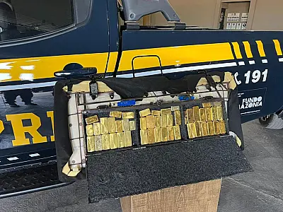 PRF apreende 37,4 kg de ouro em Roraima e amplia marca histórica nas rodovias federais