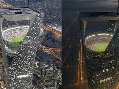 Arábia Saudita planeja primeiro estádio suspenso do mundo a 350 metros de altura