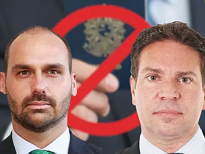 Câmara cancela passaportes diplomáticos de Eduardo Bolsonaro e Ramagem após perda de mandatos