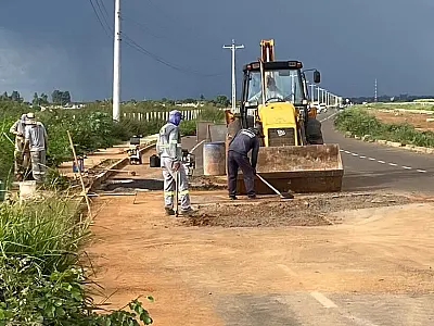 Avenida recém-inaugurada em Campo Grande já apresenta falhas e passa por reparos