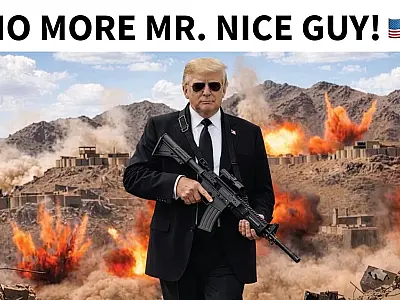 Trump posta imagem armado e diz "chega de ser bonzinho" em recado direto ao Irã