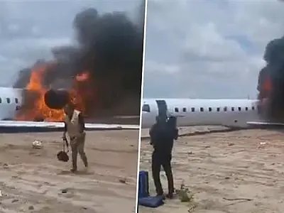 Ministro das Minas do Congo escapa ileso após avião sair da pista e pegar fogo em Kolwezi