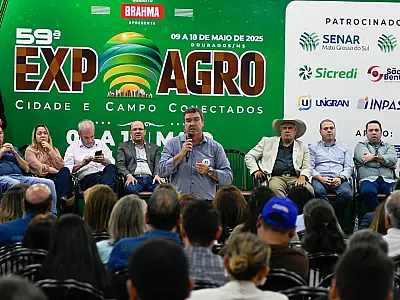 Riedel reforça apoio ao agro e entrega obras em Dourados, maior cidade do interior de MS