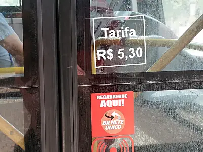 Passagem de ônibus em São Paulo sobe 6%