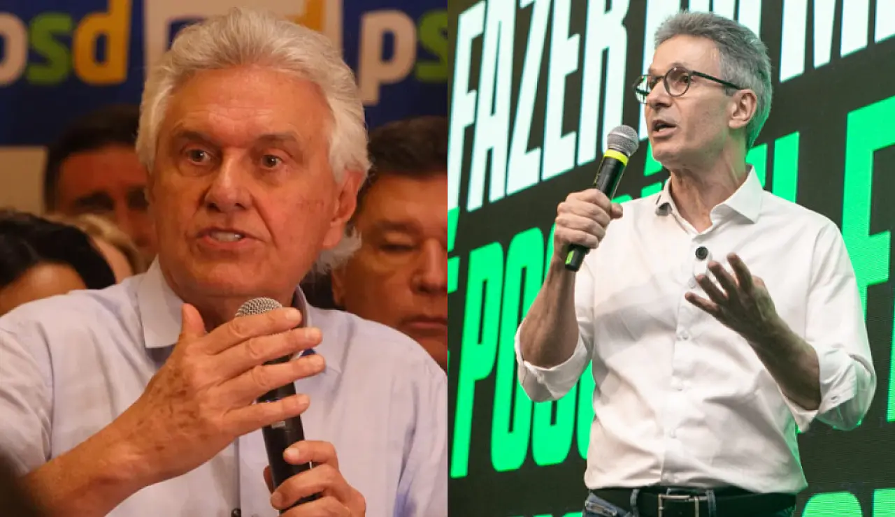 Caiado e Zema intensificam críticas a Lula e Flávio Bolsonaro no início da campanha