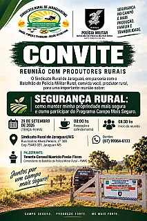 Produtores rurais de Jaguari são convidados para encontro sobre segurança rural