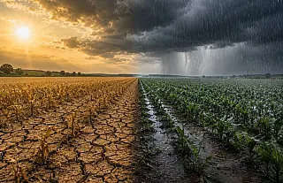 El Niño: Mapa alerta para risco de seca e excesso de chuva no agro